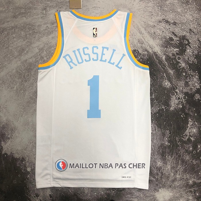 Maillot Los Angeles Lakers D'angelo Russell NO 1 Classic 2022-23 Blanc
